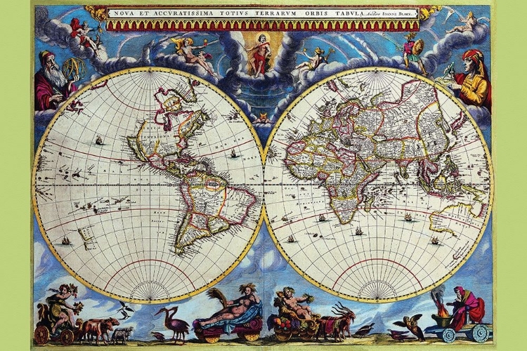 Picture of STEREOGRAPHIC MAP OF THE WORLD THEATRUM ORBIS TERRARUM