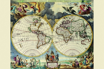 Picture of STEREOGRAPHIC MAP OF THE WORLD