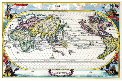 Picture of NAVIGATIONES PRECIPAE EUROPORUM AD EXTERAS NATIONES NAVIGATIONAL MAP OF THE WORLD
