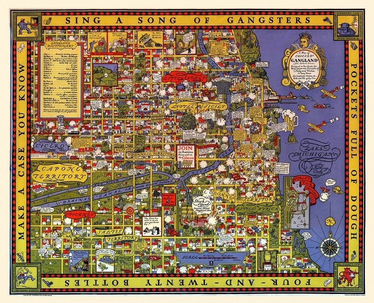 Picture of MAP OF CHICAGO GANGLAND