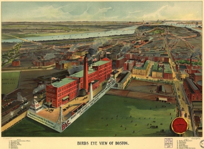 Picture of BIRDS EYE VIEW OF BOSTON 1902