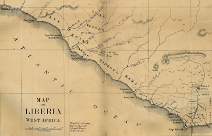 Picture of AMERICAN COLONIZATION MAP OF LIBERIA