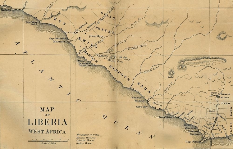 Picture of AMERICAN COLONIZATION MAP OF LIBERIA
