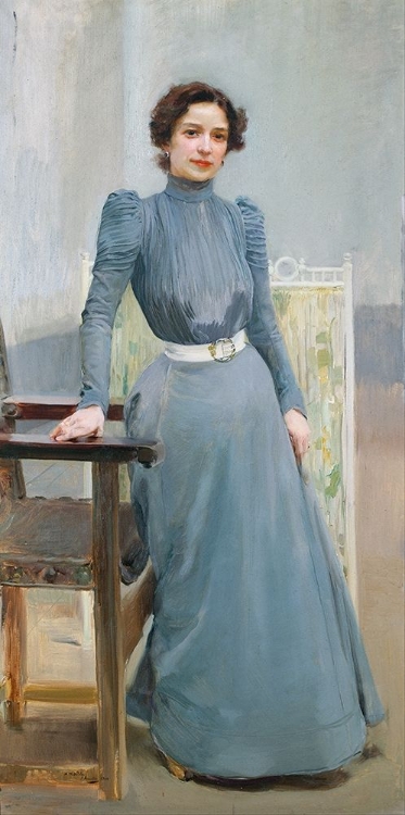 Picture of CLOTILDE IN A GREY DRESS