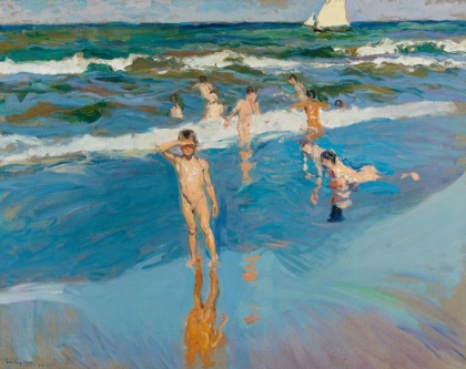 Picture of CHILDREN IN THE SEA-VALENCIA BEACH
