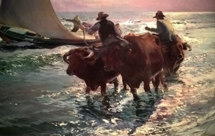 Picture of OXEN IN THE SEA