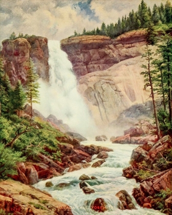 Picture of NEVADA FALL-YOSEMITE FROM ON SUNSET HIGHWAYS 1921