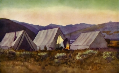 Picture of EVENING CAMP FROM ROD GUN AND PERCH 1914