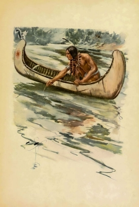 Picture of INDIAN CANOE FROM THE SONG OF HIAWATHA 1906