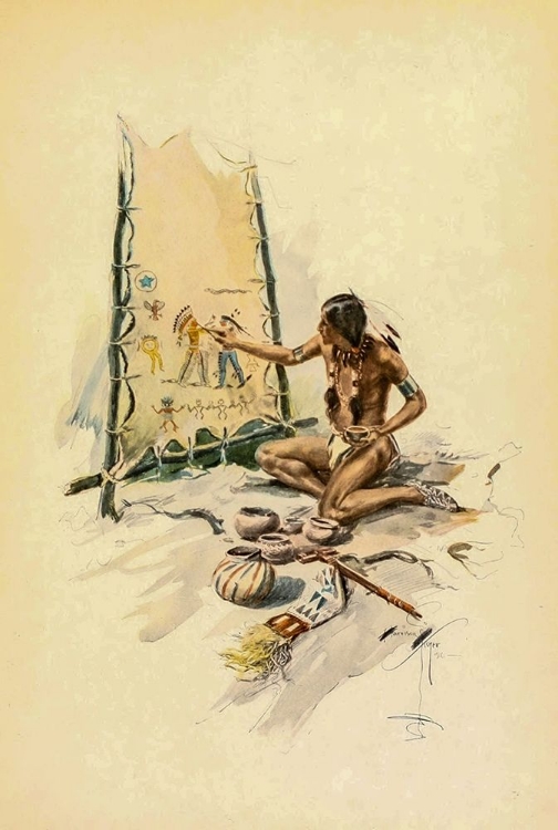 Picture of INDIAN PAINTING FROM THE SONG OF HIAWATHA 1906