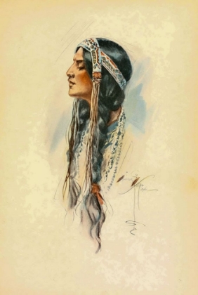 Picture of INDIAN WOMAN FROM THE SONG OF HIAWATHA 1906