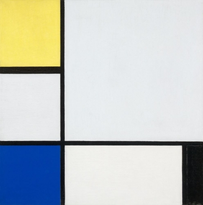 Picture of COMPOSITION WITH YELLOW-BLUE-BLACK AND LIGHT BLUE