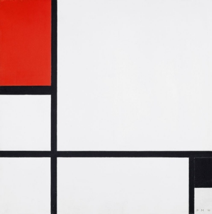 Picture of COMPOSITION NO. I-WITH RED AND BLACK