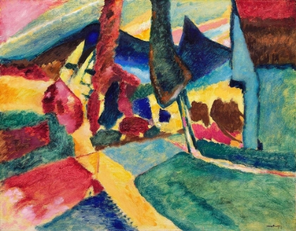 Picture of LANDSCAPE WITH TWO POPLARS 1912
