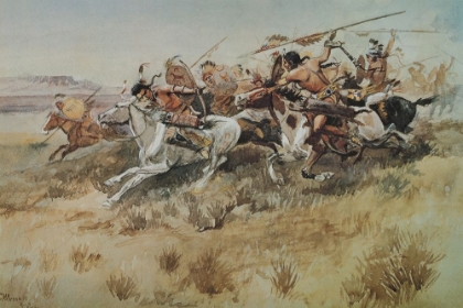 Picture of INDIANS ATTACKING