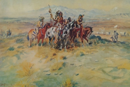 Picture of INTERCEPTED WAGON TRAIN