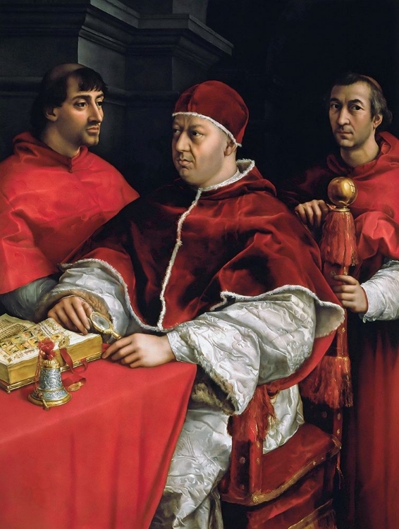 Picture of PORTRAIT OF POPE LEO X AND HIS COUSINS
