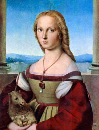 Picture of YOUNG WOMAN WITH UNICORN