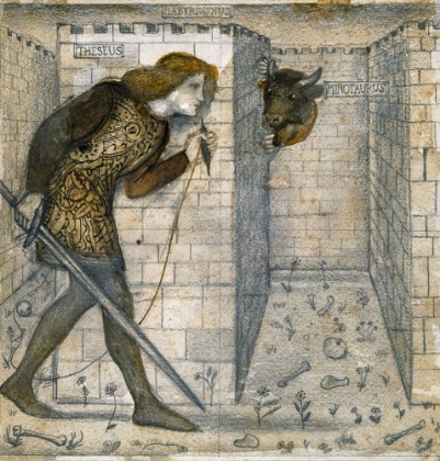 Picture of THESEUS AND THE MINOTAUR IN THE LABYRINTH