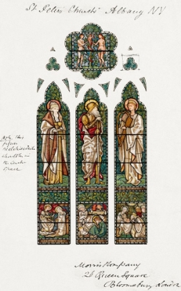 Picture of DESIGN FOR STAINED GLASS WINDOW-SAINT PETERS EPISCOPAL CHURCH-ALBANY-NY