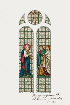 Picture of DESIGN FOR STAINED GLASS WINDOW-ST. PAULS CHURCH-BOSTON-MA