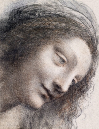 Picture of THE HEAD OF THE VIRGIN IN THREE-QUARTER VIEW FACING RIGHT