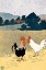 Picture of TWO ROOSTERS IN A FIELD