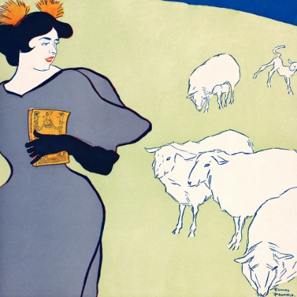 Picture of WOMAN AND SHEEP
