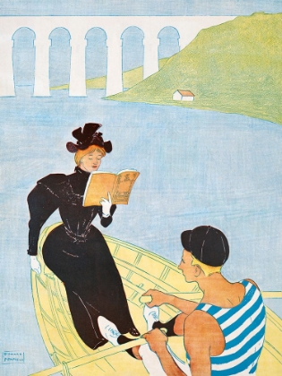 Picture of WOMAN READING IN A ROW BOAT