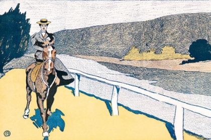 Picture of WOMAN RIDING A HORSE
