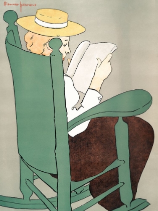 Picture of WOMAN READING IN A ROCKING CHAIR