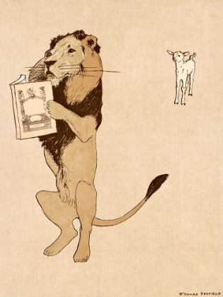 Picture of LION AND A BOOK 1894