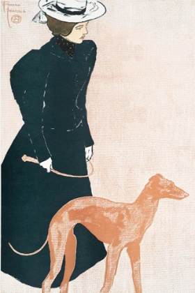 Picture of WOMAN WITH GREYHOUND