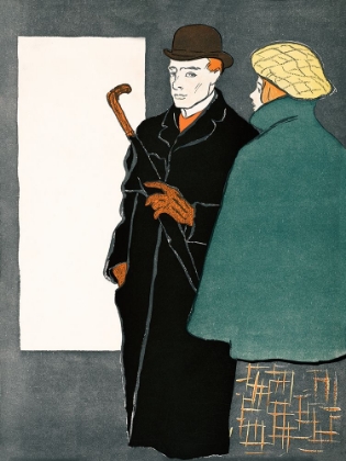 Picture of MAN WITH WALKING STICK AND WOMAN