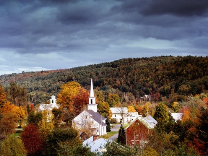 Picture of AUTUMN IN NEW ENGLANDS BARNET-VERMONT