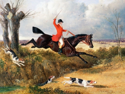 Picture of FOXHUNTING-CLEARING A DITCH