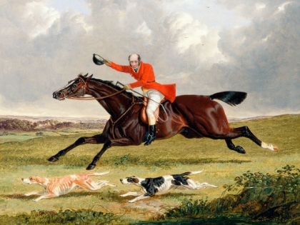 Picture of FOXHUNTING-ENCOURAGING HOUNDS