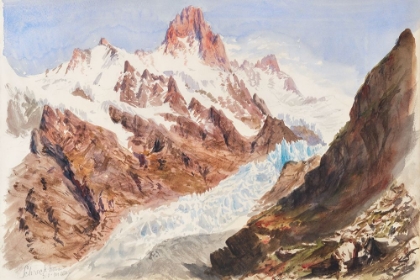 Picture of SCHRECKHORN-EISMEER FROM SPLENDID MOUNTAIN WATERCOLOURS SKETCHBOOK