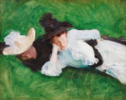 Picture of TWO GIRLS ON A LAWN