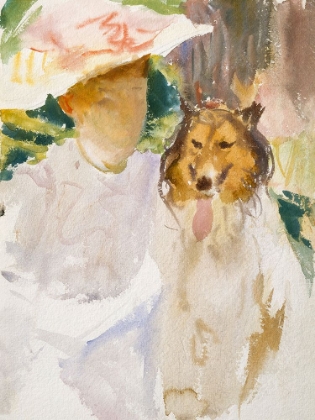 Picture of WOMAN WITH COLLIE