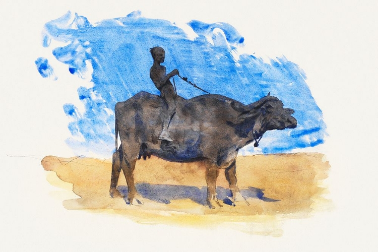 Picture of BOY ON WATER BUFFALO