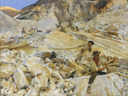 Picture of BRINGING DOWN MARBLE FROM THE QUARRIES TO CARRARA