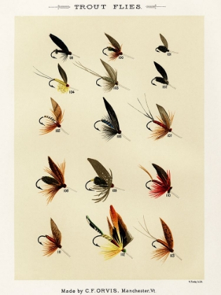 Picture of TROUT FISHING FLIES X FROM FAVORITE FLIES AND THEIR HISTORIES