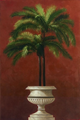 Picture of POTTED PALM IN RED III