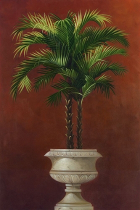 Picture of POTTED PALM IN RED IV