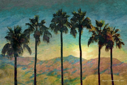 Picture of ROW OF PALMS PASTEL