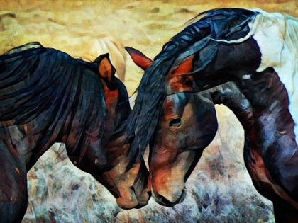 Picture of WILD HORSES LOVERS CARESS