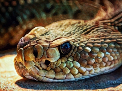 Picture of DIAMONDBACK RATTLESNAKE STARE