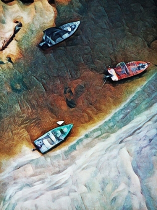 Picture of ROCKY RIVER BANK WITH BOATS II
