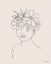 Picture of HEAD FULL OF FLOWERS LINE DRAWING